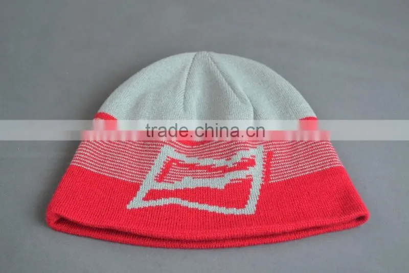 BSCI Audit Custom winter beanie hat with jacquard logo