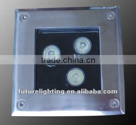Outdoor Shenzhen factory Aluminum , stainless stell housing Edison 3W LED inground lamp