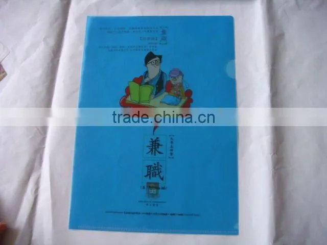 Fancy clear L shape file folder UV Printing