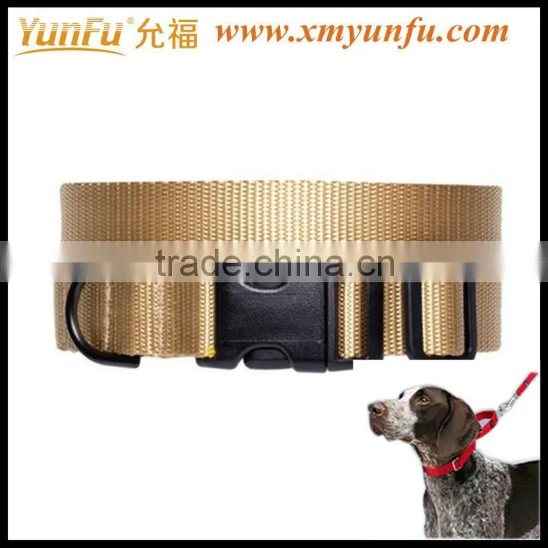 fashionable collar Soft PU nylon water dog collars metal buckle pet collar
