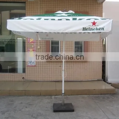 advertising commercial patio parasol umbrella in summer