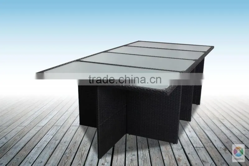 Outdoor poly rattan furniture cube set, Vietnam high quality poly rattan