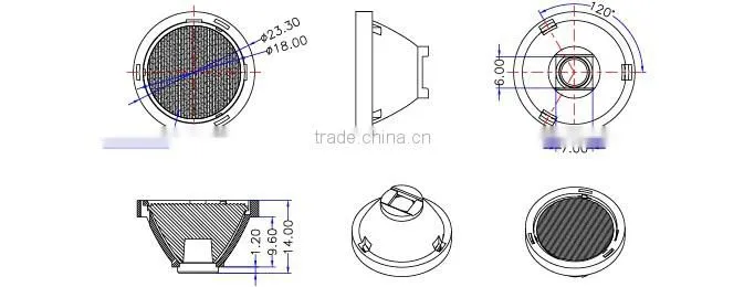 LED Street Light Lens /Optical cob led lens 10*65 degree for led light