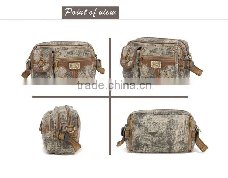 Trade Assurance Factory Khaki Color Clutch Bag Canvas Clutch Bag Canvas Men Waist Bag