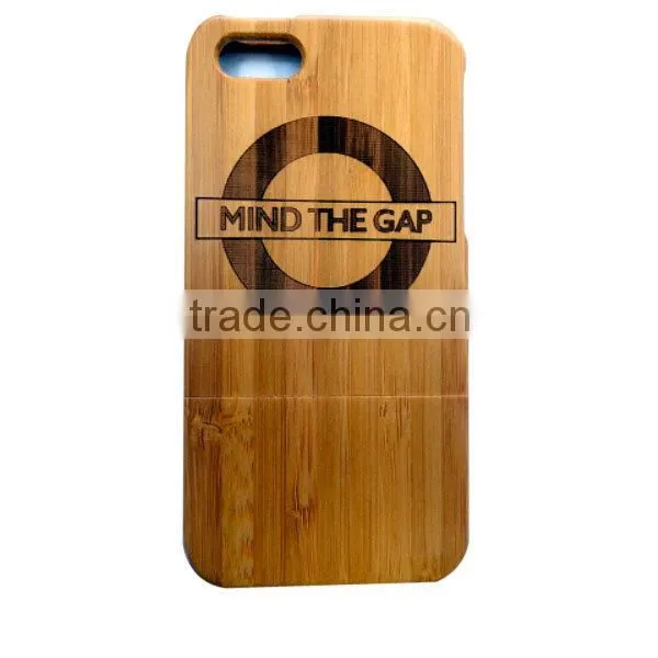 Custom laser logo handmade for bamboo iphone 5 case