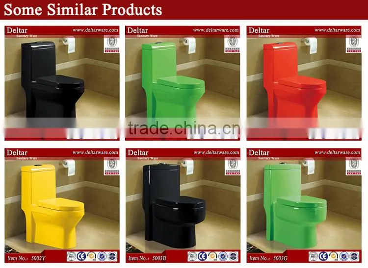 luxury bathroom design sanitary ware wc, green color toilet, washdown color toilet