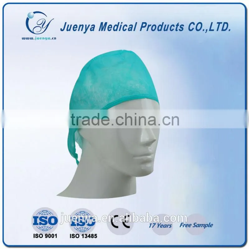 Green disposable surgical cap