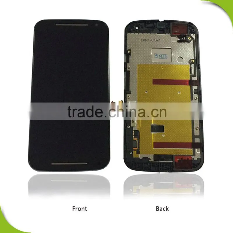 China Supply Original lcd for Motorola Moto G2 Lcd Display With Frame Replacement
