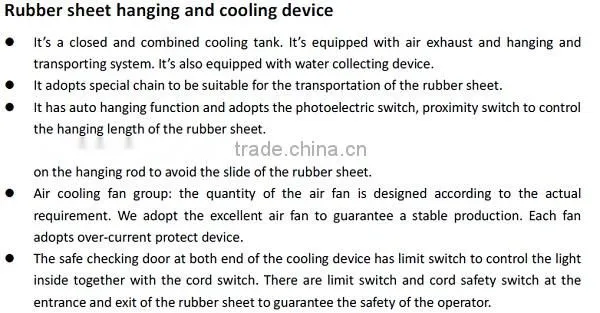 Rubber batch off cooling machine