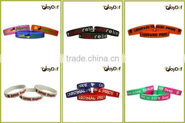 Custom Debossed Silicone Bracelets, Customized Silicone Bracelets
