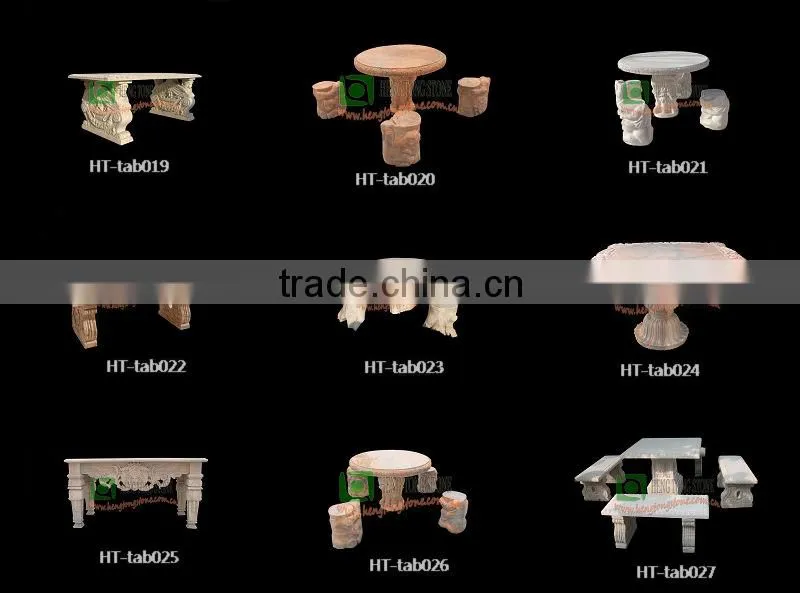 Elephant design Marble Table and Stools