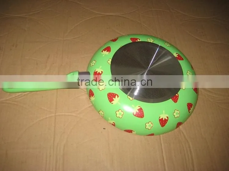 flower decorated frypan