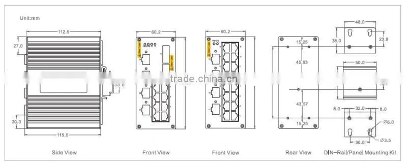 InMax i614A 4G+2F+8T Gigabit Managed Industrial Ethernet Switch