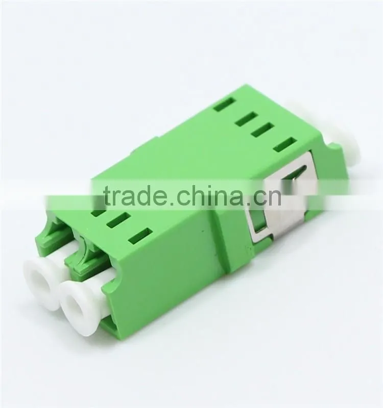 Flangeless LC APC DX fiber optic adapter