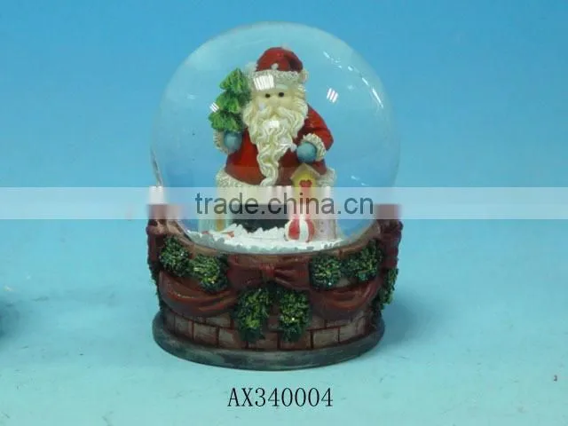 2015 Factory Hot New Products Resin Globes Crafts for Christmas Gifts