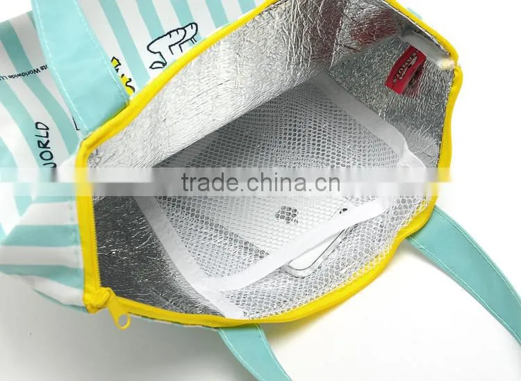 2015 promotional polyester cooler bag/insulated frozen lunch bag
