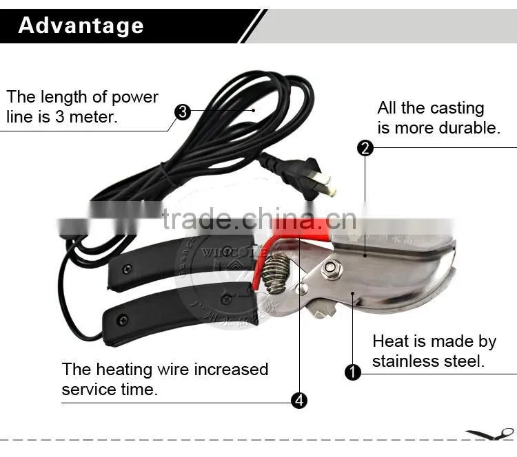 Electric plier end cutting pliers for veterinary piglet tail plier