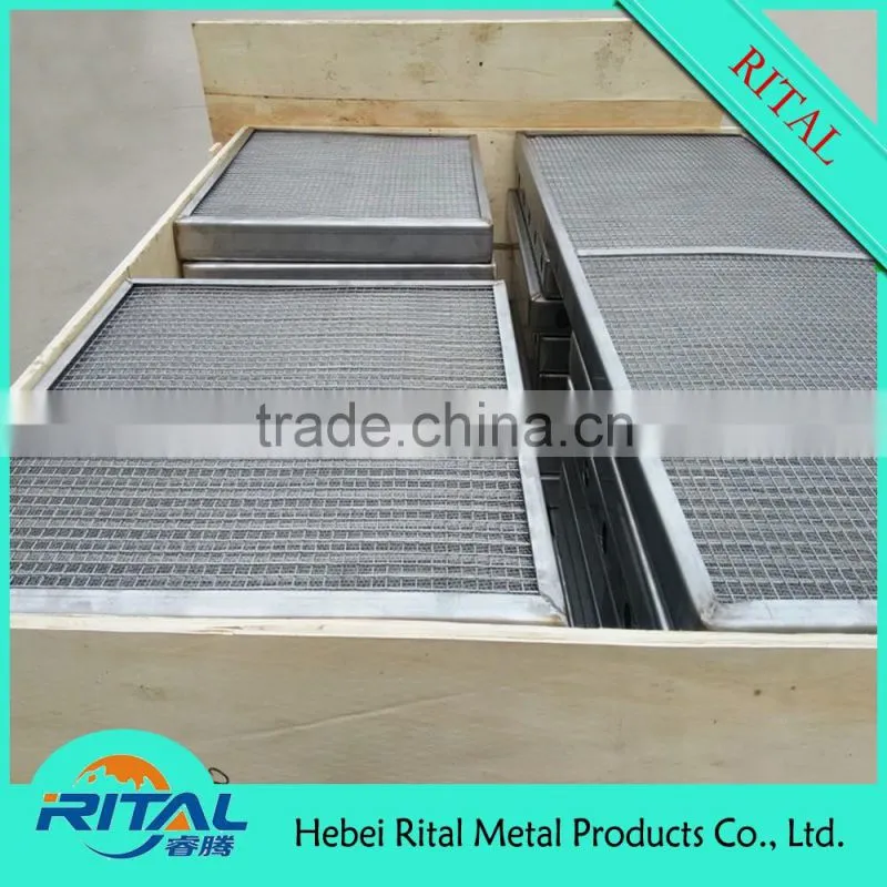 Cardboard/ Aluminum Frame Pre Pleated Panel Air Filter with Wire Mesh
