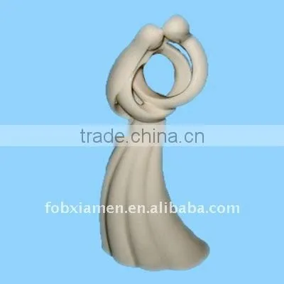 ceramic white circle of love collectable wedding cake toppers figurine