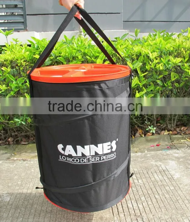 dog food bag collapsible dog food bag nylon pvc spiral spring dog food bag