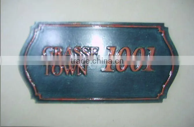 Beautiful Die Cast Aluminum Flat Nameplates from Cangzhou