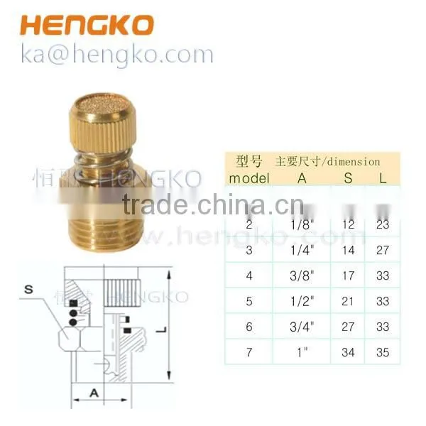 Sintered brass venting plug