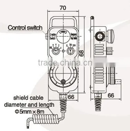 ISMM2080 100pulse 5VDC manual encoder rotary encoder