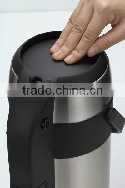 Elephant nose shape stainless steel thermo air pump pot flask