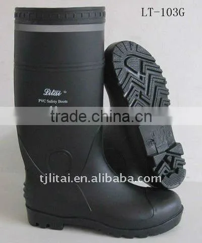 pvc industrial steel toe cap safety shoes
