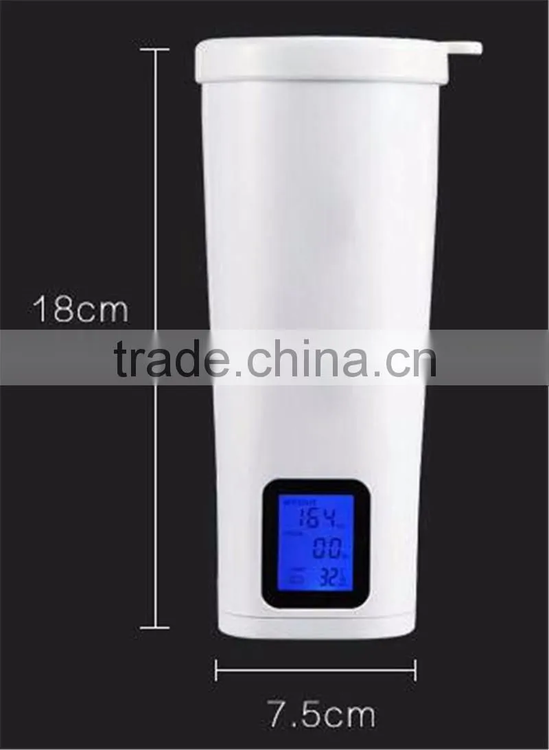 The music of the smart glass USB stainless steel Automatic reminding thermal insulation Cup Intelligent display glass