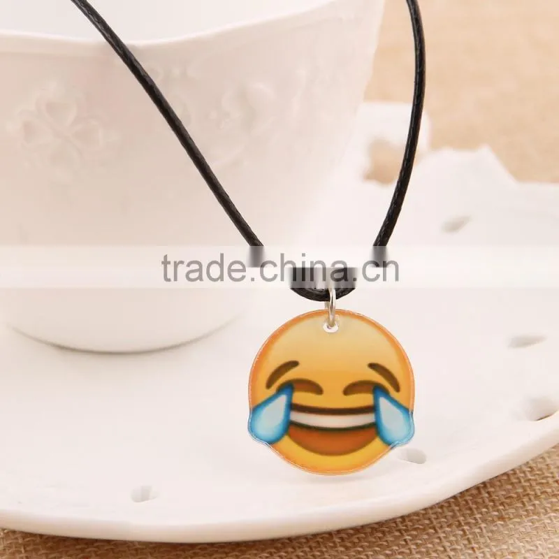 2016 Fashion Jewelry Pendant Acrylic Emoji Necklace For Wholesale China