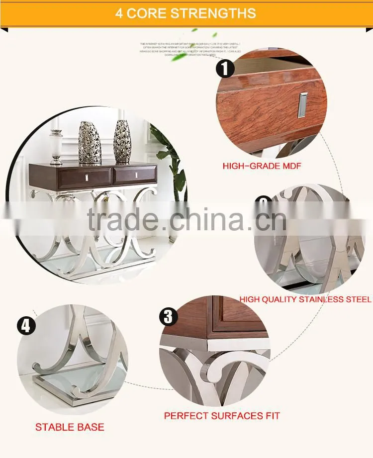 F359 Bedroom Furniture Modern walnut MDF sideboard