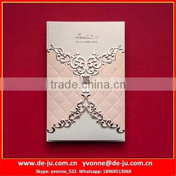 Pink Gift Square Folding Wedding freshers party invitation cards