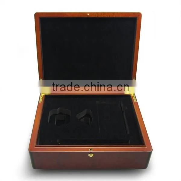 Luxury gift wooden box for iphone 6, 24k gold phone wood gift box packaging