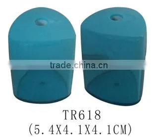 Eco-friendly plastic cylinder shape school pencil sharpener