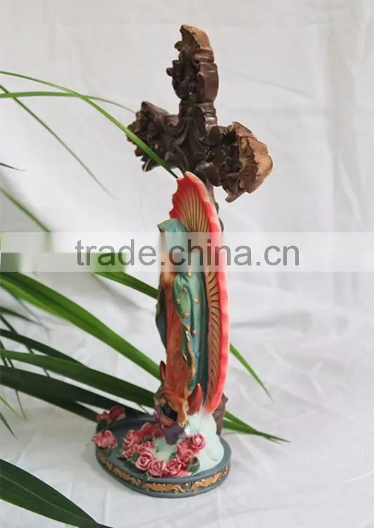 Religious Christian ceremony baptism mary crucifix cross figurine