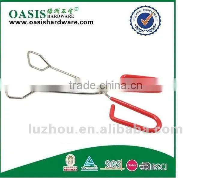 Food tong iron with chrome plate plastic coating