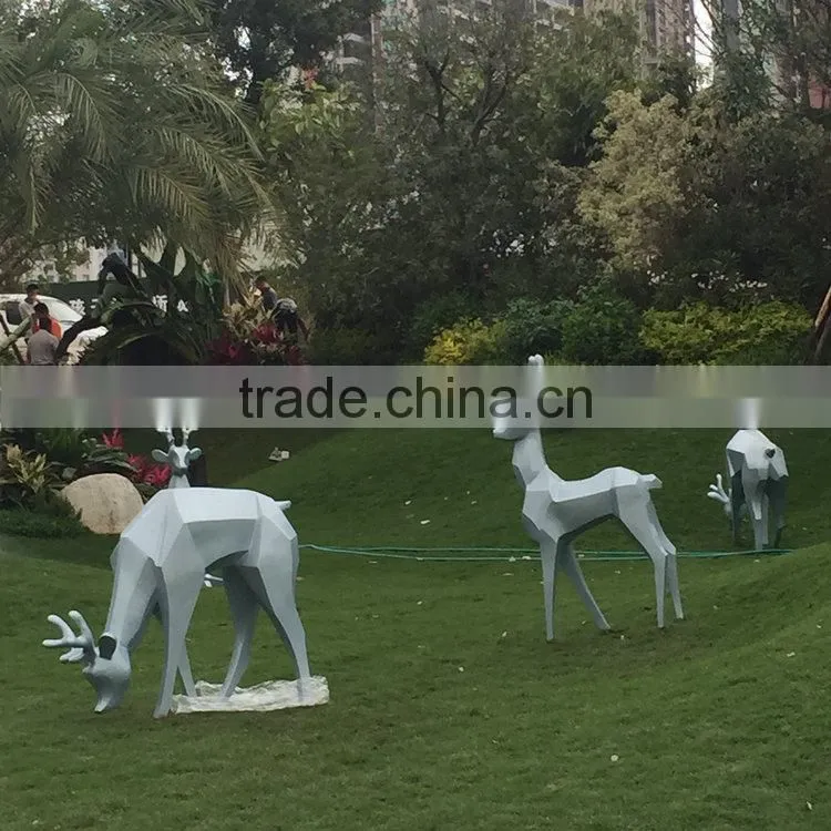 FRP reindeer landscape sculpture