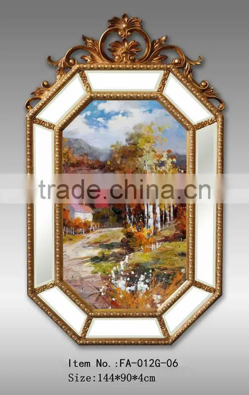 oil painting with frame,French style wall hanging oil painting