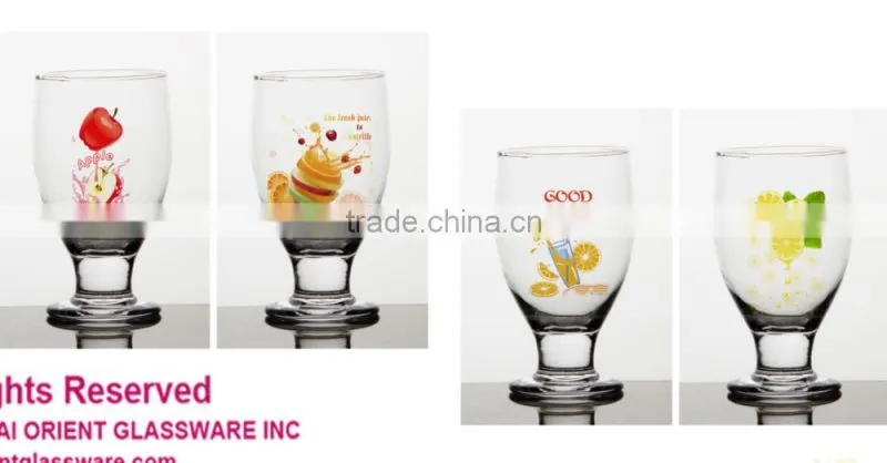 6oz 8oz 10oz 12oz christmas halloween colro printing ice cream glass cup goblet