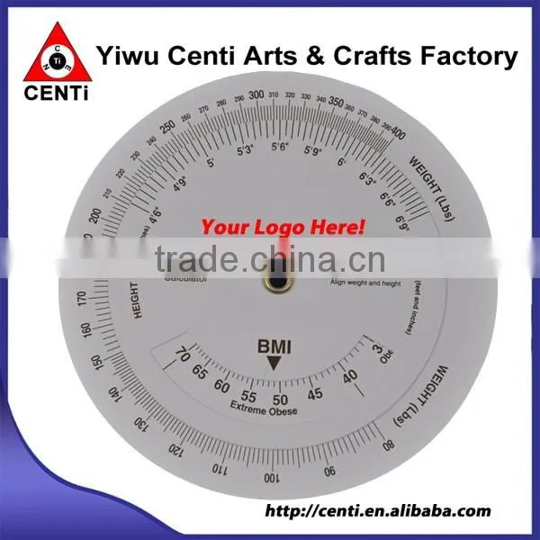 Hot Sale PVC BMI Wheel Scale Caculator