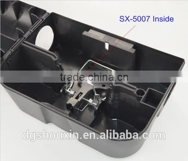 Plastic rodent control box with lock and key made in China SX-5023