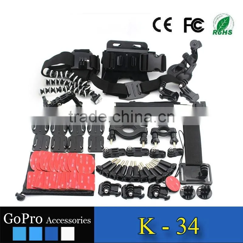 2016 best seller 65 in 1 products kit used for gopros heros 4 accessories kit mount