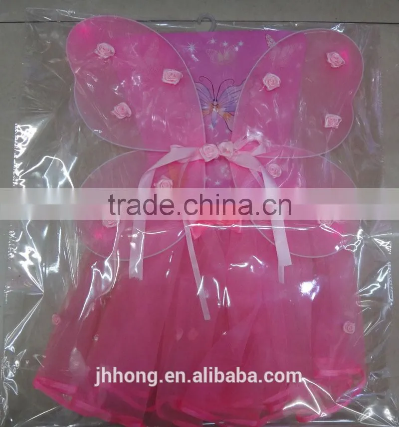 pink costume butterfly wings set for kids