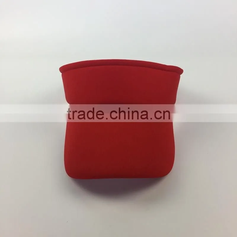 Sponge Red Color Blank Unstructure Sun Hat And Visor Cap