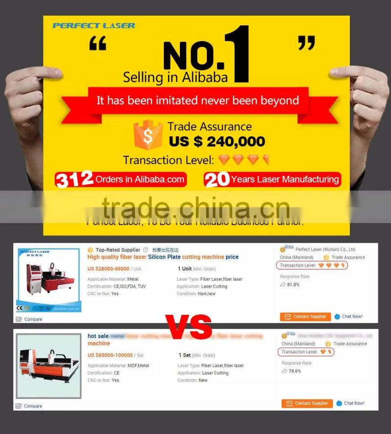 stainless steel square pipe / tube fiber metal laser cutting machine price