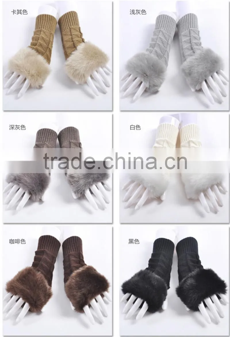 heated pure color autumn winter soft lady gloves workout gloves