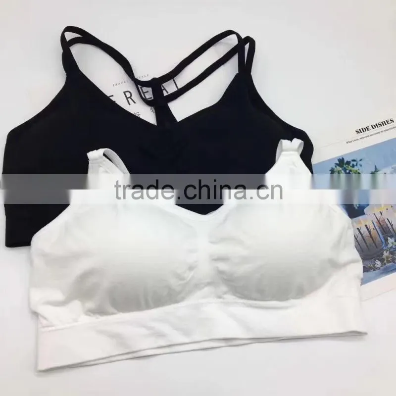 Fashion Comfortable Wireless Criss Cross Back Yoga Women Sports Bra