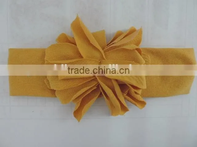 wholesale cute baby girls hair accessories fancy hair bands boutique baby girl flower cotton fabric elactic headband for kids