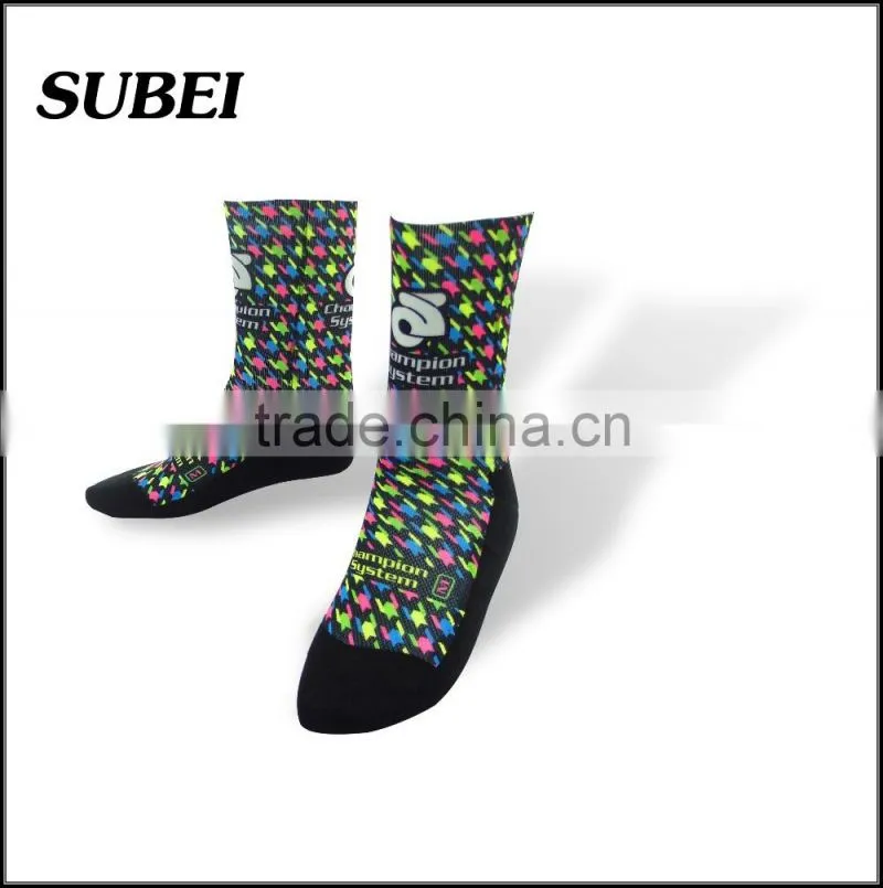 Custom print fancy sublimation basketball elite compression socks